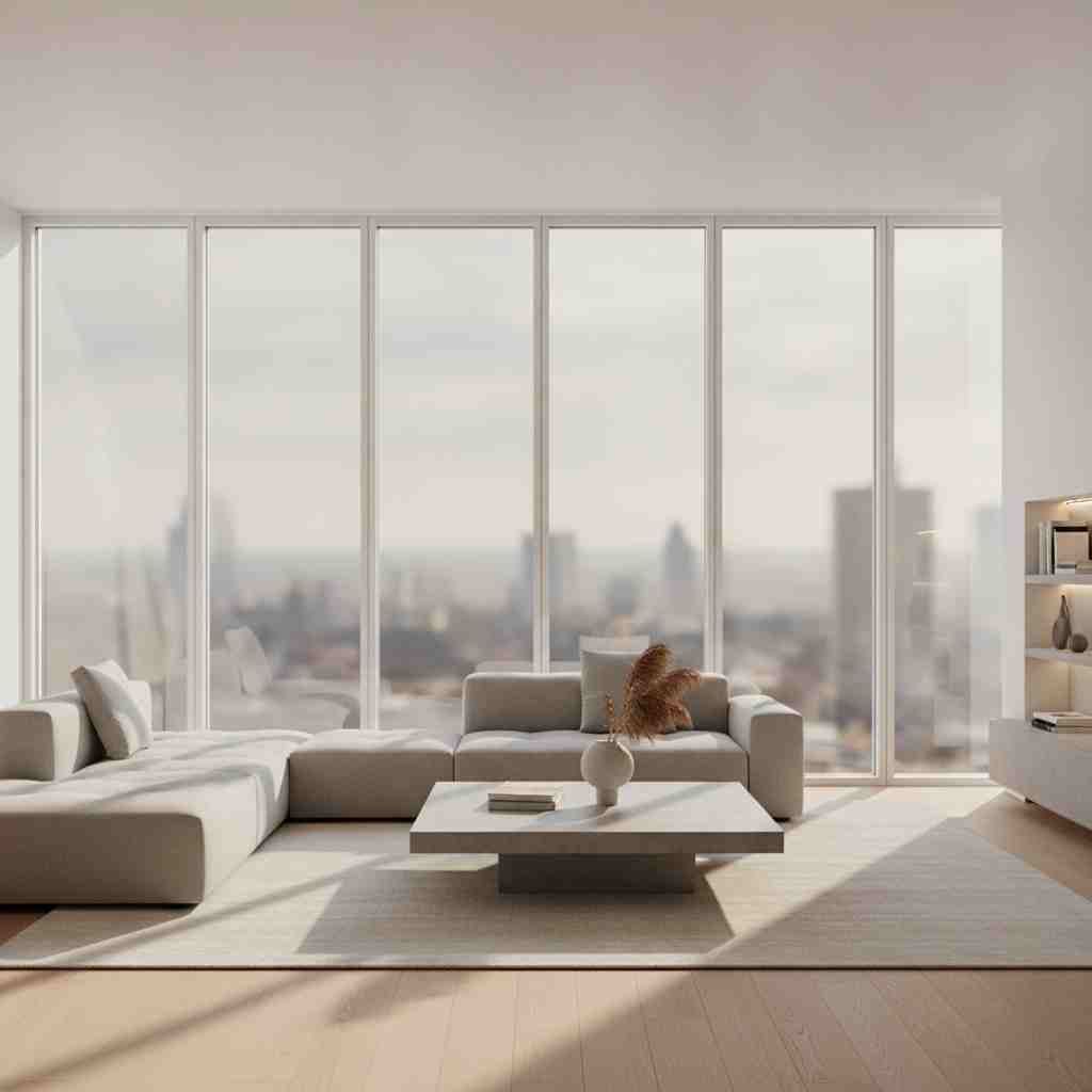 نصب پنجرههای مدرن UPVC در نمای ساختمان برای افزایش ارزش ملک