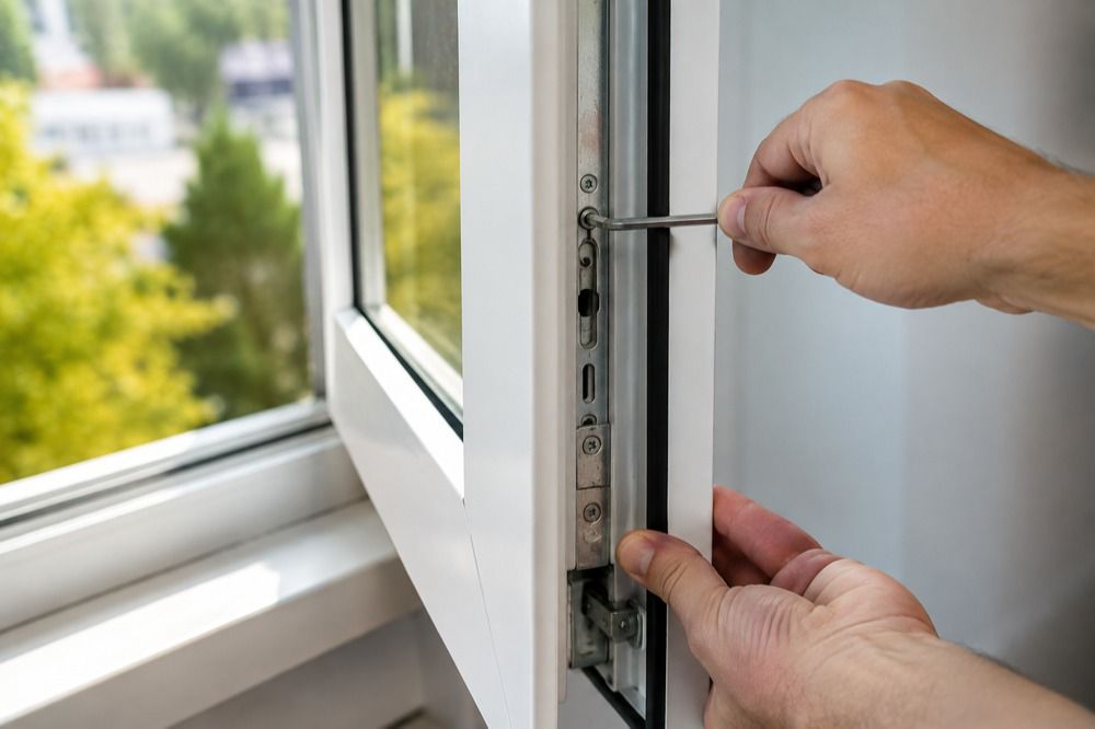 رگلاژ پنجره دوجداره با تنظیم یراقآلات و مکانیزم پنجره UPVC