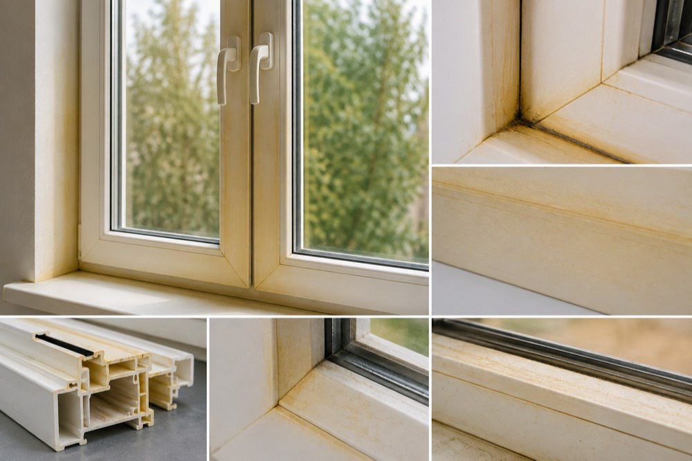 علت زرد شدن پنجره UPVC و بررسی دلایل تغییر رنگ و زرد شدن پروفیل پنجره یو پی وی سی