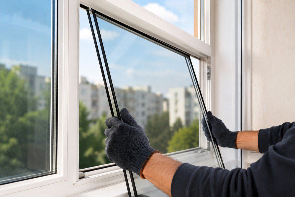 تعویض شیشه دوجداره پنجره UPVC؛ مراحل خارج کردن شیشه قدیمی و نصب شیشه جدید